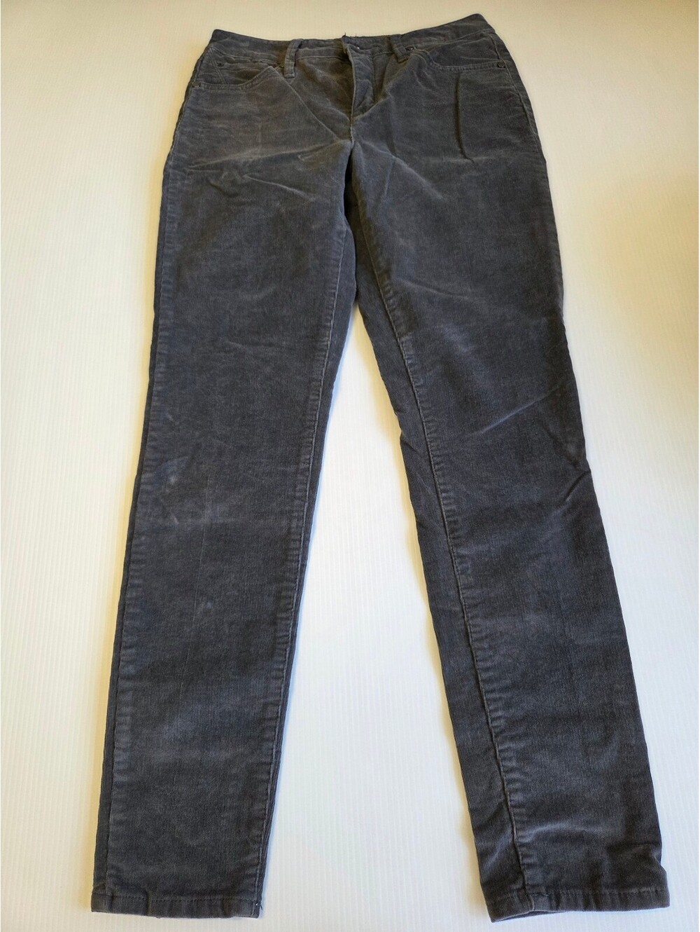 Seven7 Women's Ultra High Rise Skinny Corduroy Pants Size 4 Gray